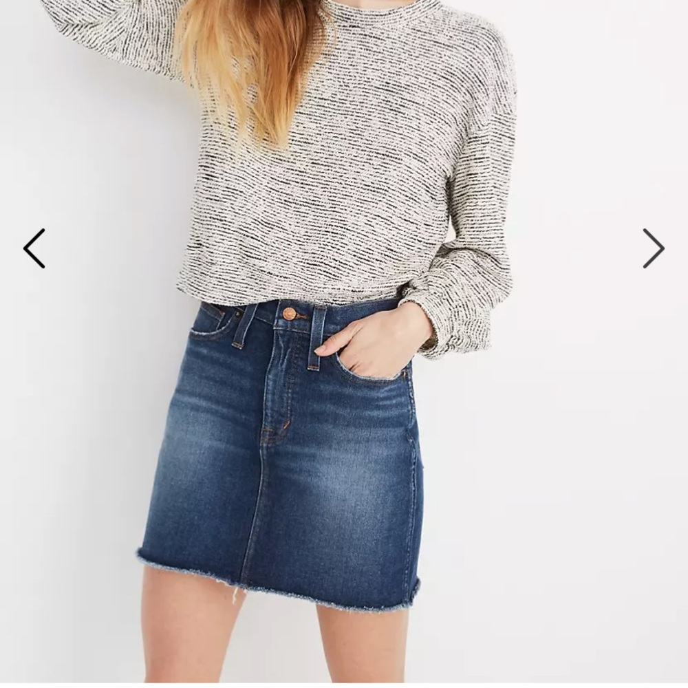 Madewell Stretch Denim High-Waist Straight Skirt